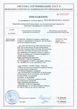 2017.06.19 Камень-на-Оби - Приложение к сертификату Устройства поворотные, откидные, Siegenia-Aubi KG. ГОСТ 30777-2012